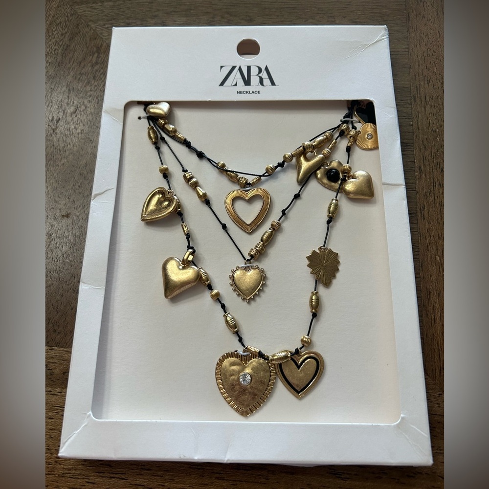 Zara HEART MULTI-CHARM NECKLACE - Picture 6 of 7